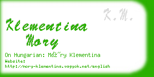 klementina mory business card